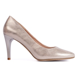 Décolleté a stiletto color oro Sergio Leone d'oro 1