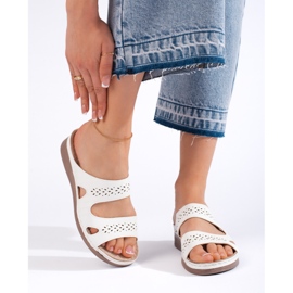 Comode infradito da donna bianche bianco 2