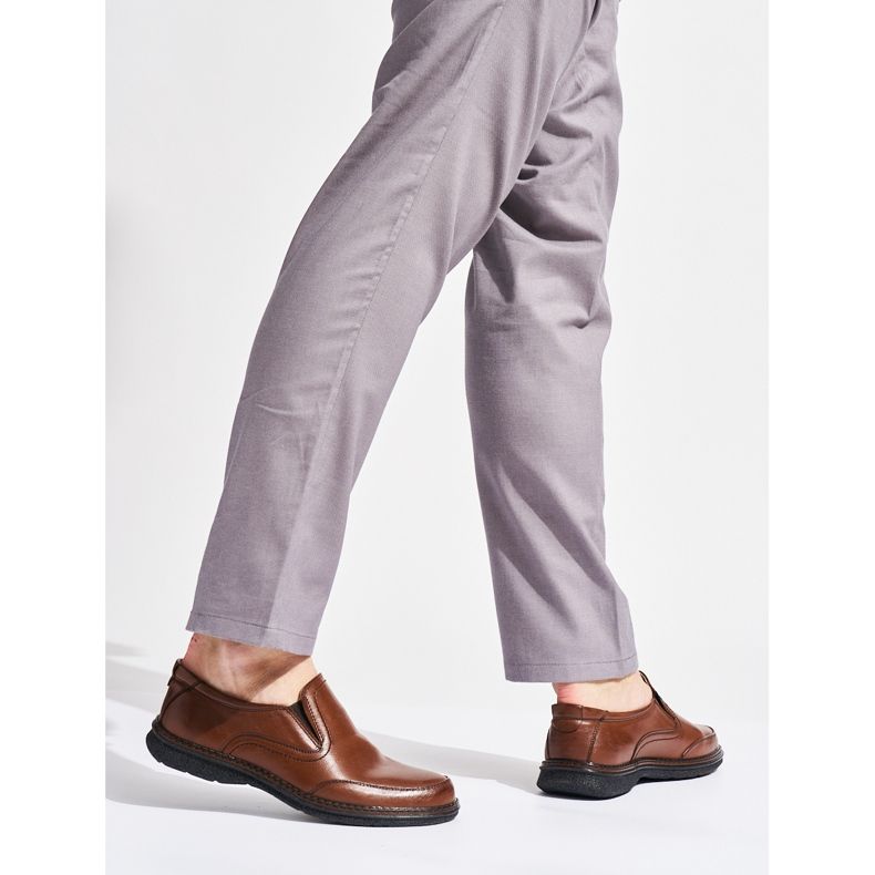 Scarpe slip-on marroni da uomo marrone 1