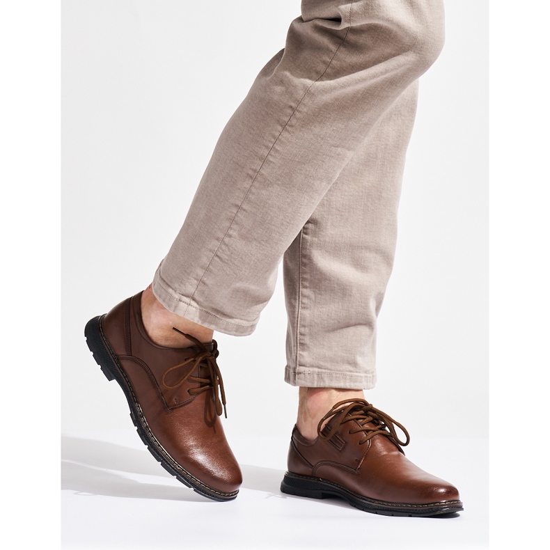 Scarpe stringate da uomo marrone 1