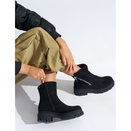 Stivaletti da donna neri con cerniera decorativa nero 2