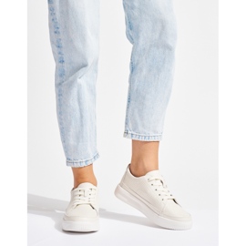 Sneakers bianche in pelle traforata di Sergio Leone bianca 1