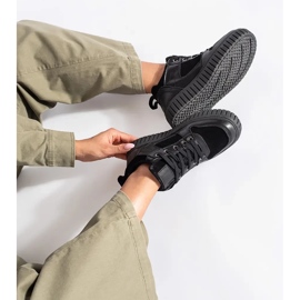 Sneakers alte da donna nere nero 1