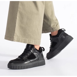 Sneakers alte da donna nere nero 2