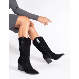 Seastar Stivali texani da donna in camoscio nero 1