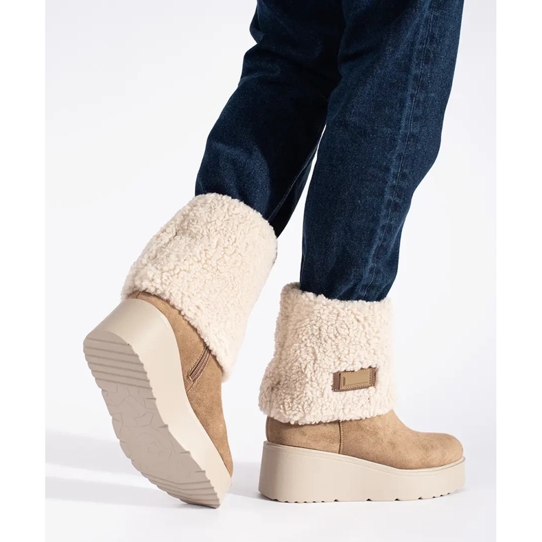 Seastar Stivali con zeppa da donna isolanti beige scuro 2