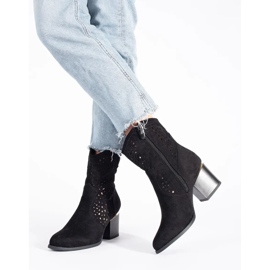 Seastar Stivali da cowboy neri traforati con tacco alto nero 1