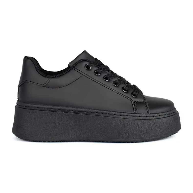 Sneakers nere sulla piattaforma nero 1