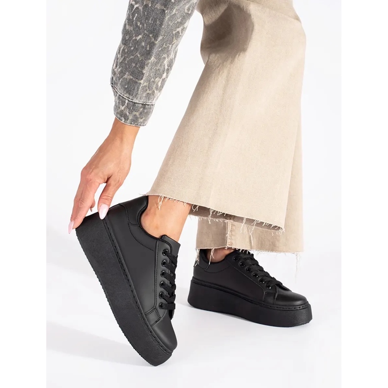 Sneakers nere sulla piattaforma nero 2