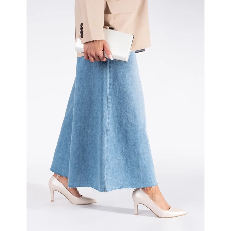 Décolleté a stiletto con perle classiche ed eleganti beige 2