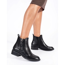 Stivaletti Chelsea da donna neri con cerniera decorativa nero 2
