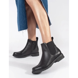 Stivaletti Chelsea bassi da donna neri nero 2
