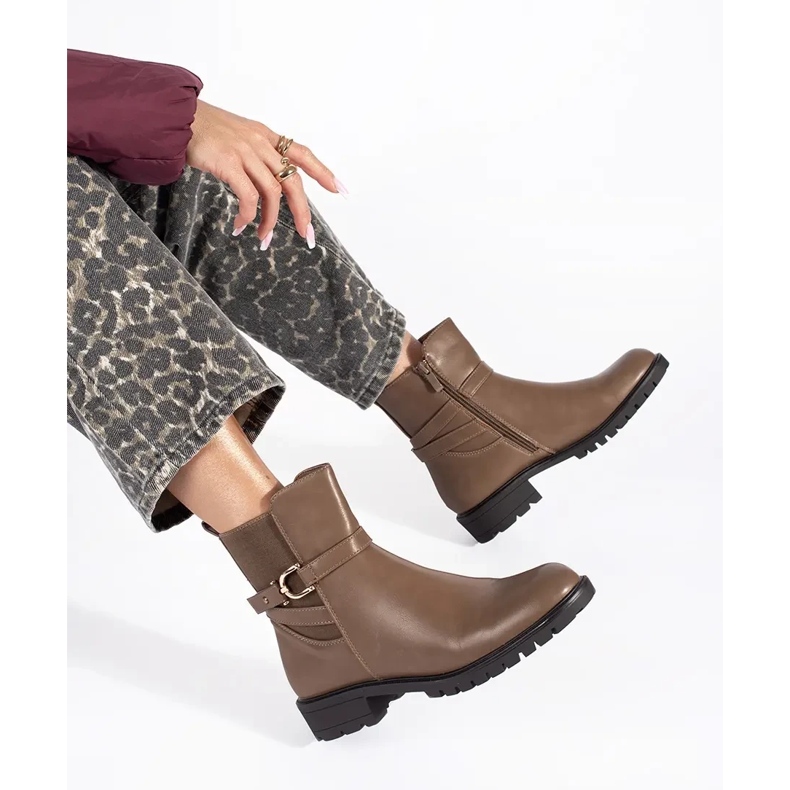 Stivaletti alti da donna marroni marrone 2