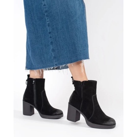 Stivaletti da donna in pelle nera di Sergio Leone nero 1