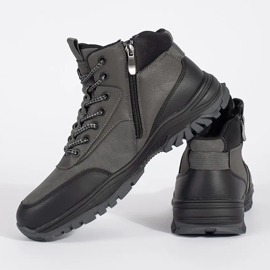 Scarpe da trekking invernali da uomo grigie grigio 2
