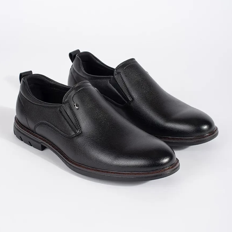 Scarpe slip-on nere da uomo nero 1