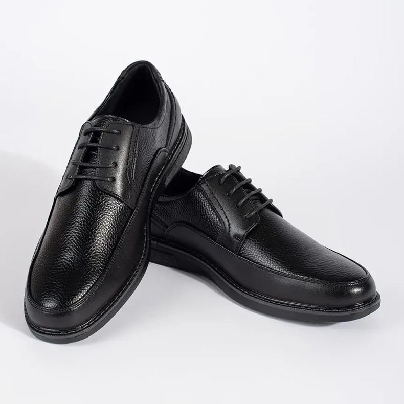 Scarpe stringate da uomo nere nero 1