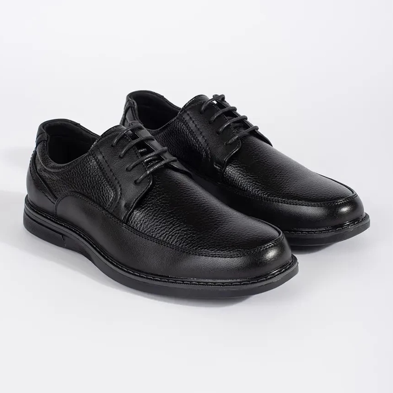 Scarpe stringate da uomo nere nero 2
