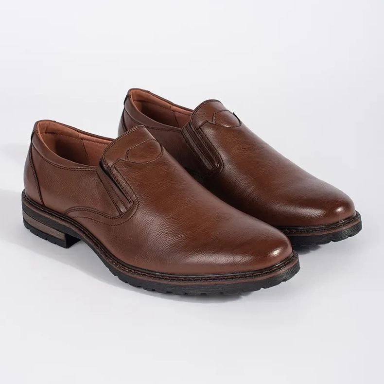 Scarpe slip-on marroni da uomo marrone 2