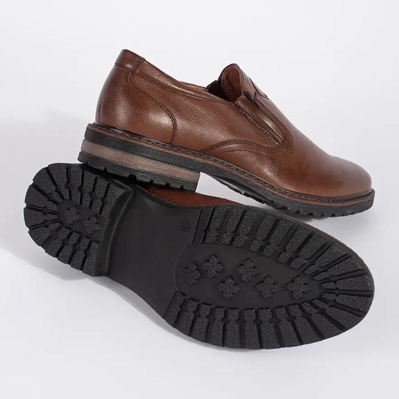 Scarpe slip-on marroni da uomo marrone 1
