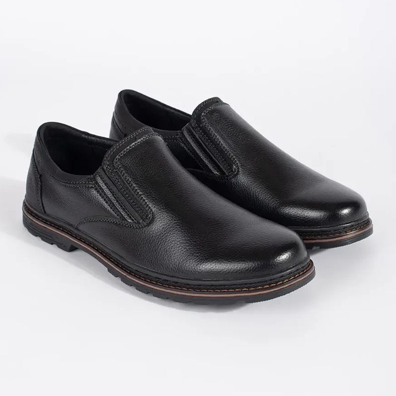 Scarpe slip-on nere da uomo nero 2