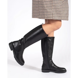 Stivali classici da donna in pelle nera by Sergio Leone nero 1
