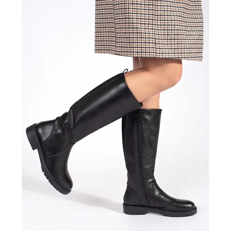 Stivali classici da donna in pelle nera by Sergio Leone nero 1