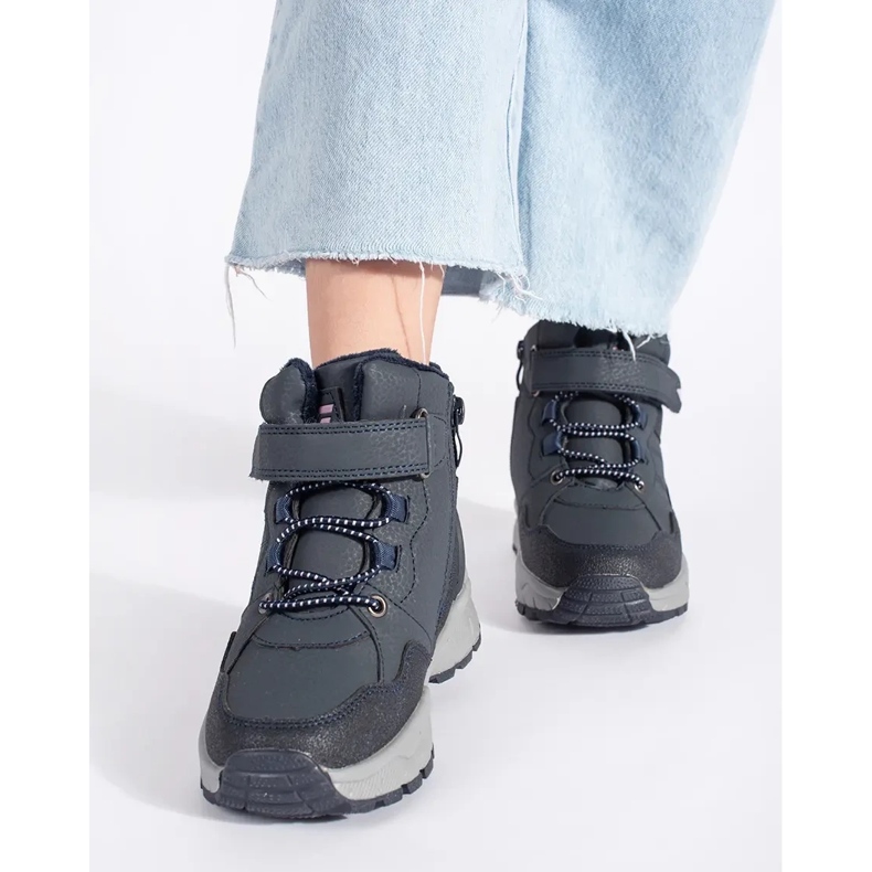 Stivali da ragazza isolanti blu navy 1