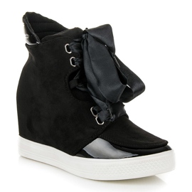 Forever Folie Sneakers con fiocco nero 1