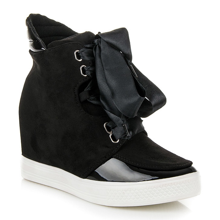 Forever Folie Sneakers con fiocco nero 1