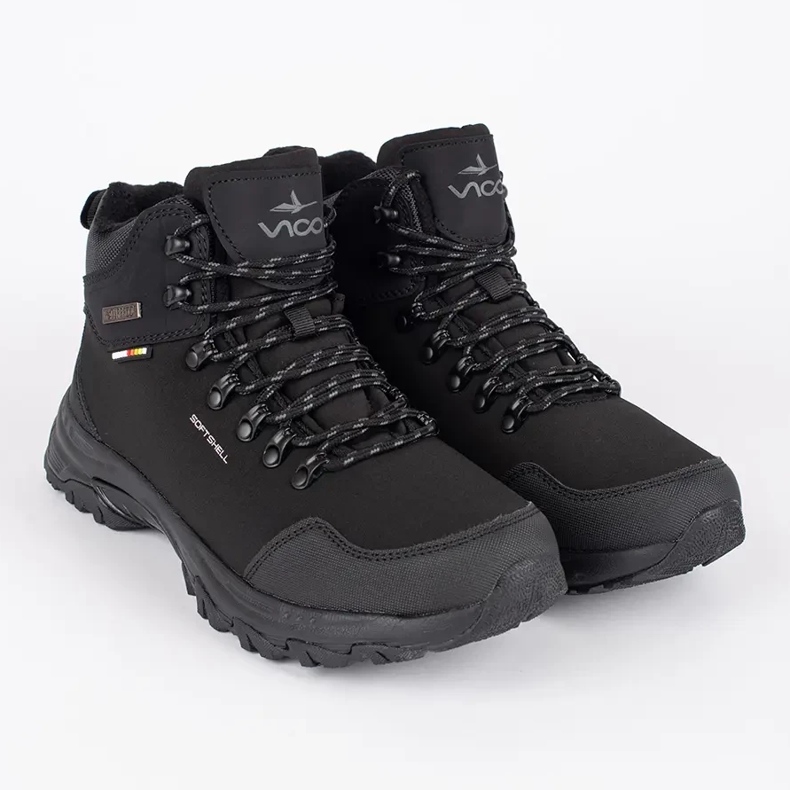 Vico Scarpe da trekking alte da uomo nere nero 1