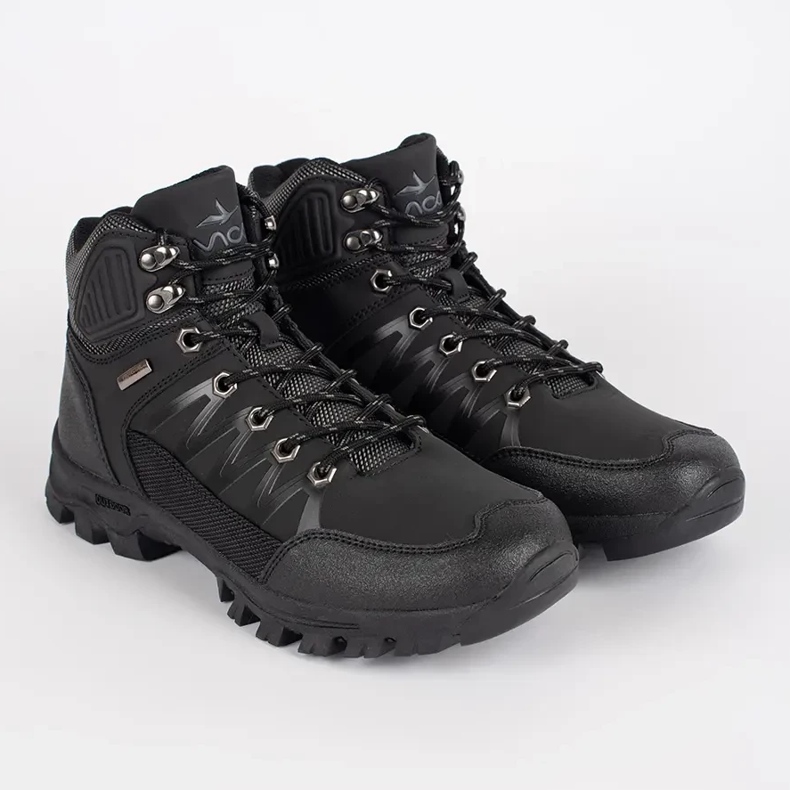 Vico Scarpe da trekking da uomo nere con lacci nero 1