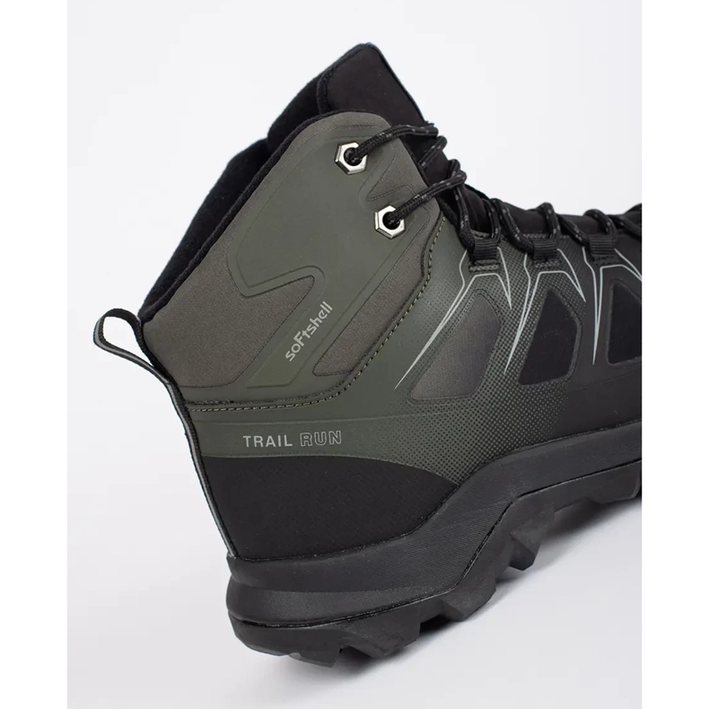 Vico Scarpe da trekking alte da uomo nere e verdi nero 1
