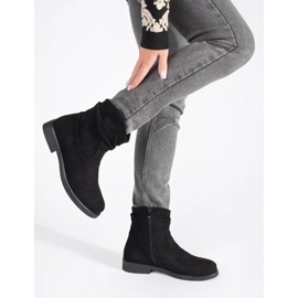Shelvt Stivali texani da donna in camoscio nero 2