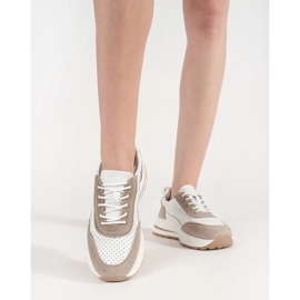 Goodin Scarpe sportive in pelle openwork su una spessa suola bianca 2