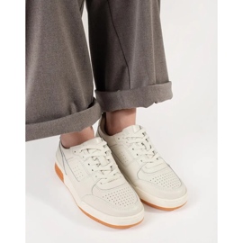 Sneakers platform beige chiaro 2