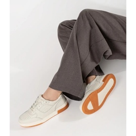 Sneakers platform beige chiaro 1