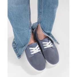 Goodin Sneaker Openwork blu fatte in pelle naturale 1