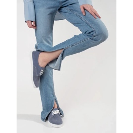 Goodin Sneaker Openwork blu fatte in pelle naturale 2