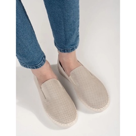 Goodin Mocassini in pelle beige leggera 1