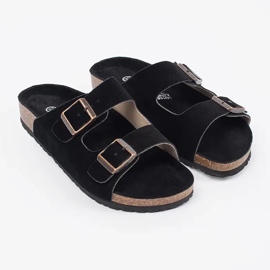 Goodin Infradito in pelle nera nero 1
