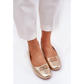 Eleganti ballerine femminili con un Vinceza PLN 62206 Golden d'oro 2