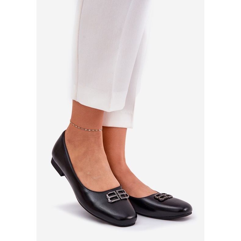 Vinceza Eleganti ballerine femminili con decorazione di Vincez 62206 Nero 1