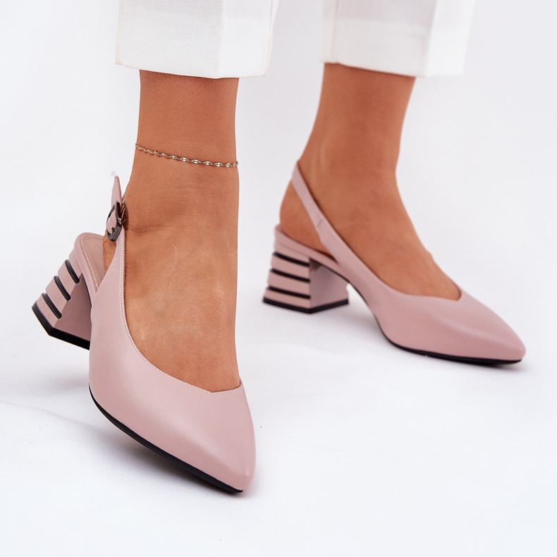 Teli alti femminili con naso appuntito Vinceza 62217 Pink sporco rosa 2