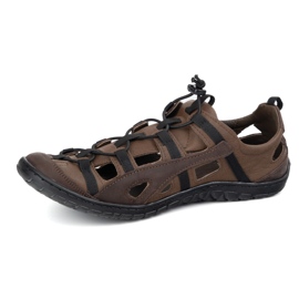 Olivier Scarpe per biciclette in pelle maschile 262kz marrone 1