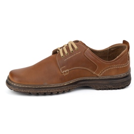 Olivier Scarpe in pelle maschile casual 221GT cammelli marrone 1
