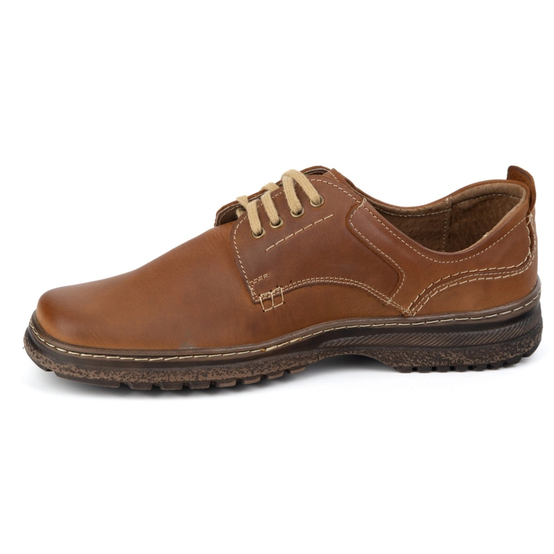 Olivier Scarpe in pelle maschile casual 221GT cammelli marrone 1