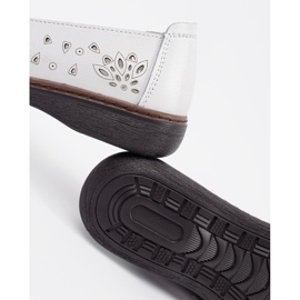 Goodin Scarpe da punzonatura bianca con un arco bianco 2