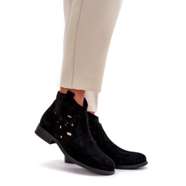 S.Barski Stivali da donna Openwork per il castello nero S. Barski Hy42-081 1