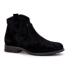 S.Barski Stivali da donna Openwork per il castello nero S. Barski Hy42-081 2